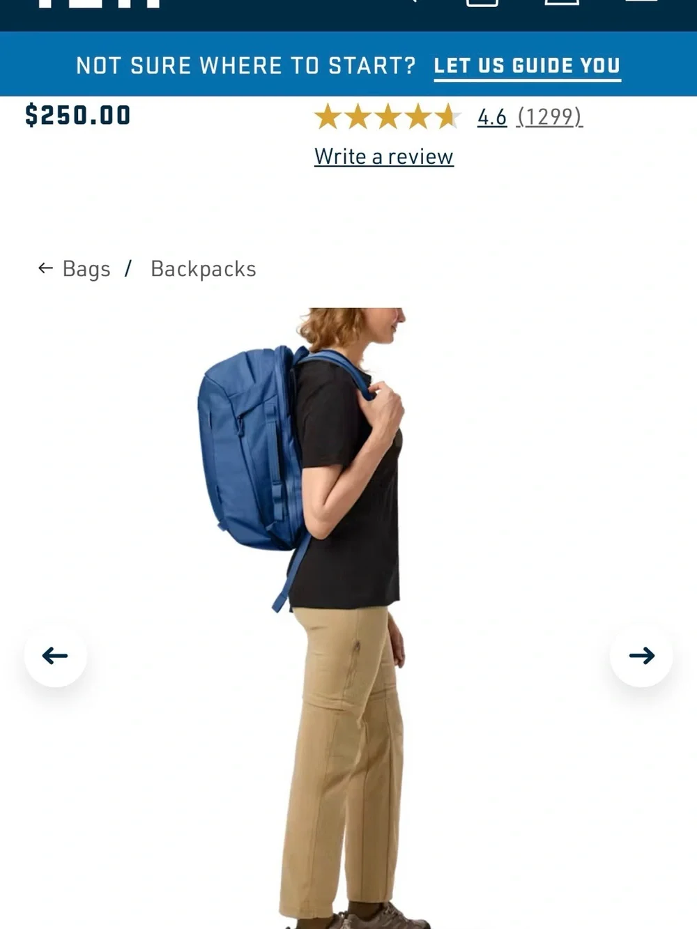 YETI Crossroads 35L Backpack in Blue NWOT